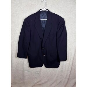 BurberrClassic Navy Blue Two Button Blazer Jacket Men's Size 45R